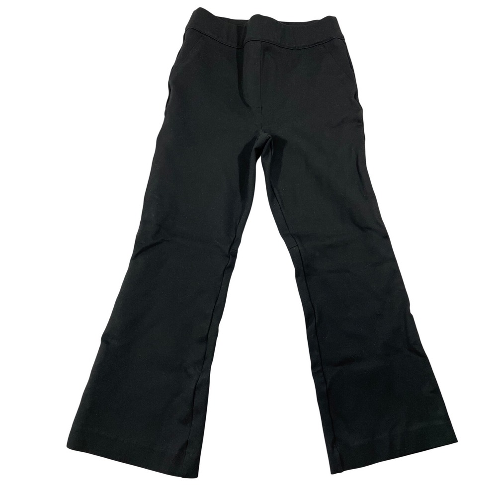 Spanx PerfectFit Ponte Kick Flare Pant Black Pull On Trousers Small Petite 20386